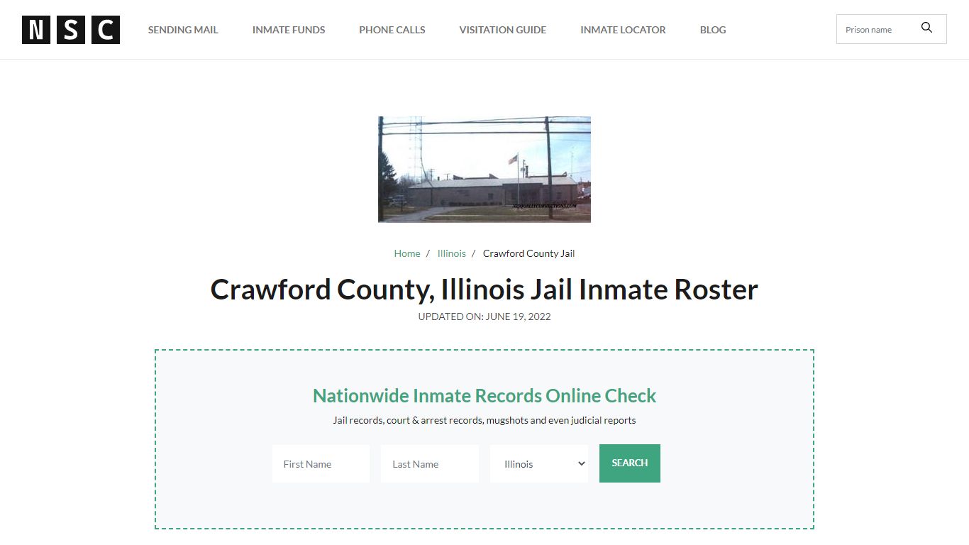 Crawford County, Illinois Jail Inmate List