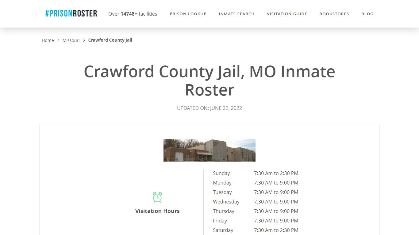 Crawford County Jail, MO Inmate Roster